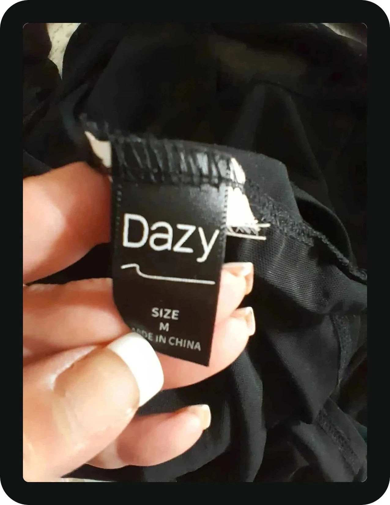 Blusa preta, toda em véu, tamanho M, Marca Dazy – photo 4